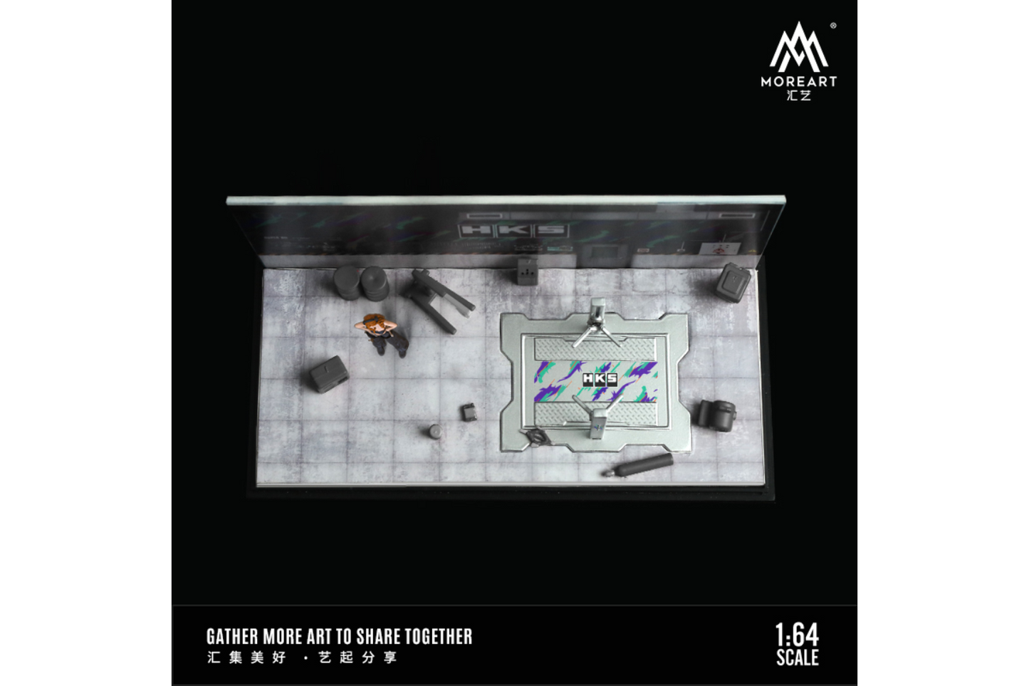 More Art 1/64 HKS Automobile Repair Workshop