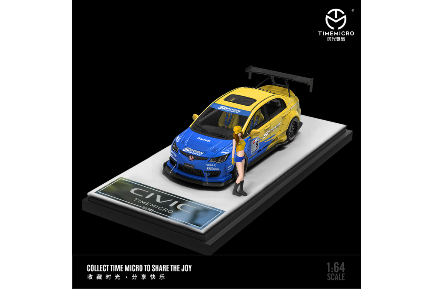 Time Micro 1/64 Honda Civic (FD2) Widebody ′′Spoon Sports′′