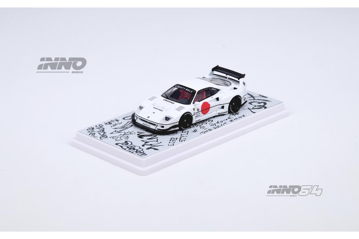 Inno64 LBWK Ferrari F40 Tokyo Auto Salon 2023 Edition in White