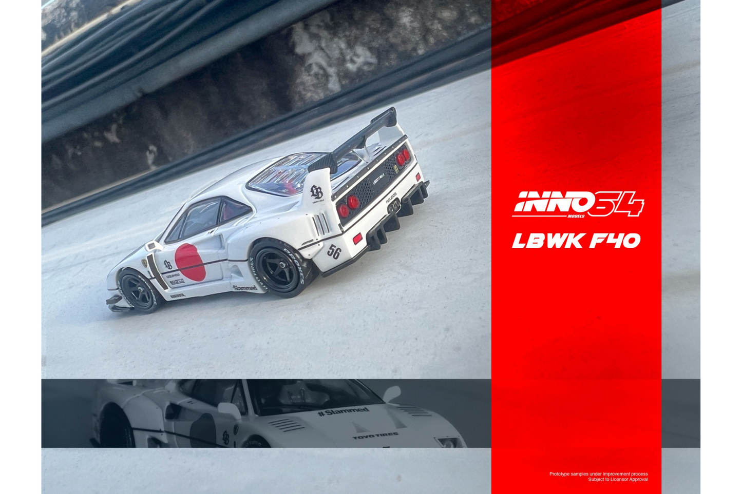 Inno64 LBWK Ferrari F40 Tokyo Auto Salon 2023 Edition in White