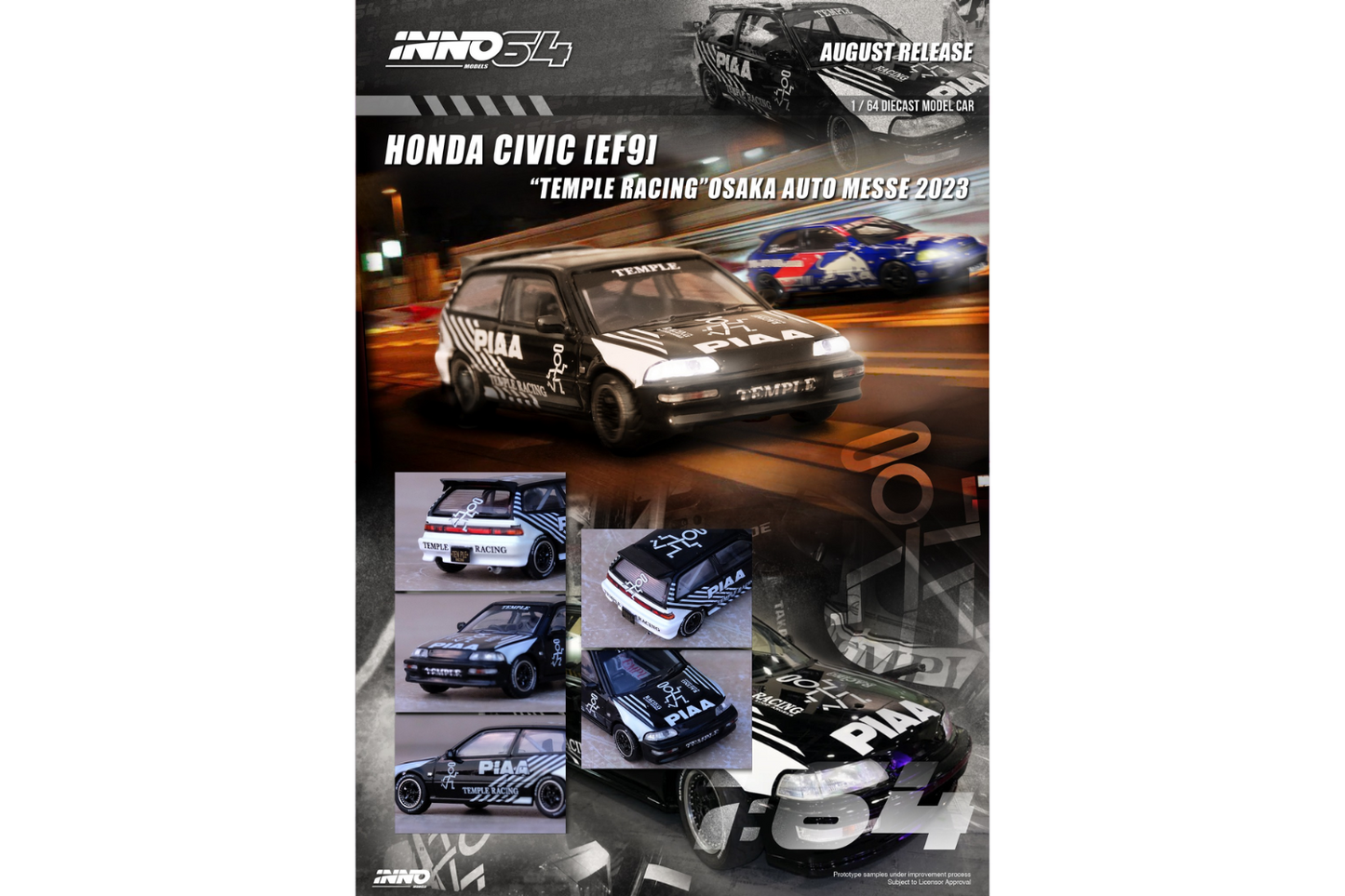 Inno64 Honda Civic (EF9) "Temple Racing" Osaka Auto Messe 2023