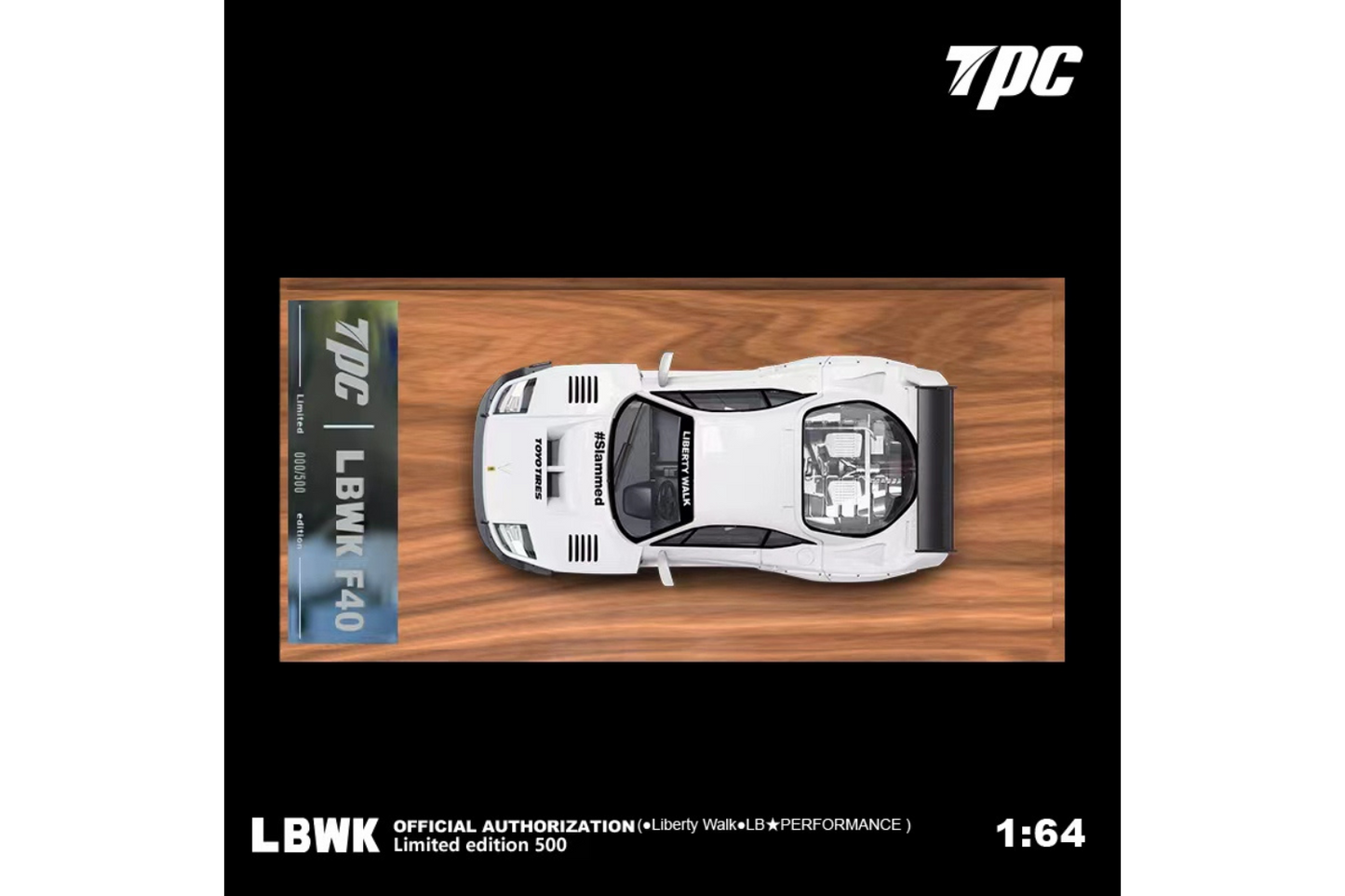 TPC 1/64 LBWK Ferrari F40 in White