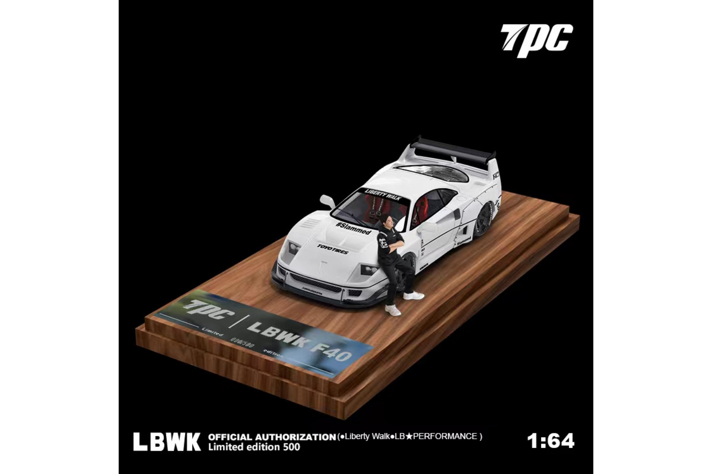 TPC 1/64 LBWK Ferrari F40 in White