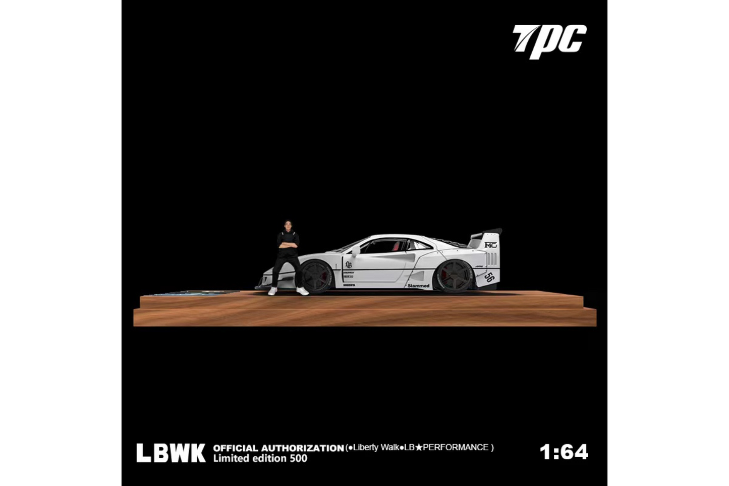 TPC 1/64 LBWK Ferrari F40 in White