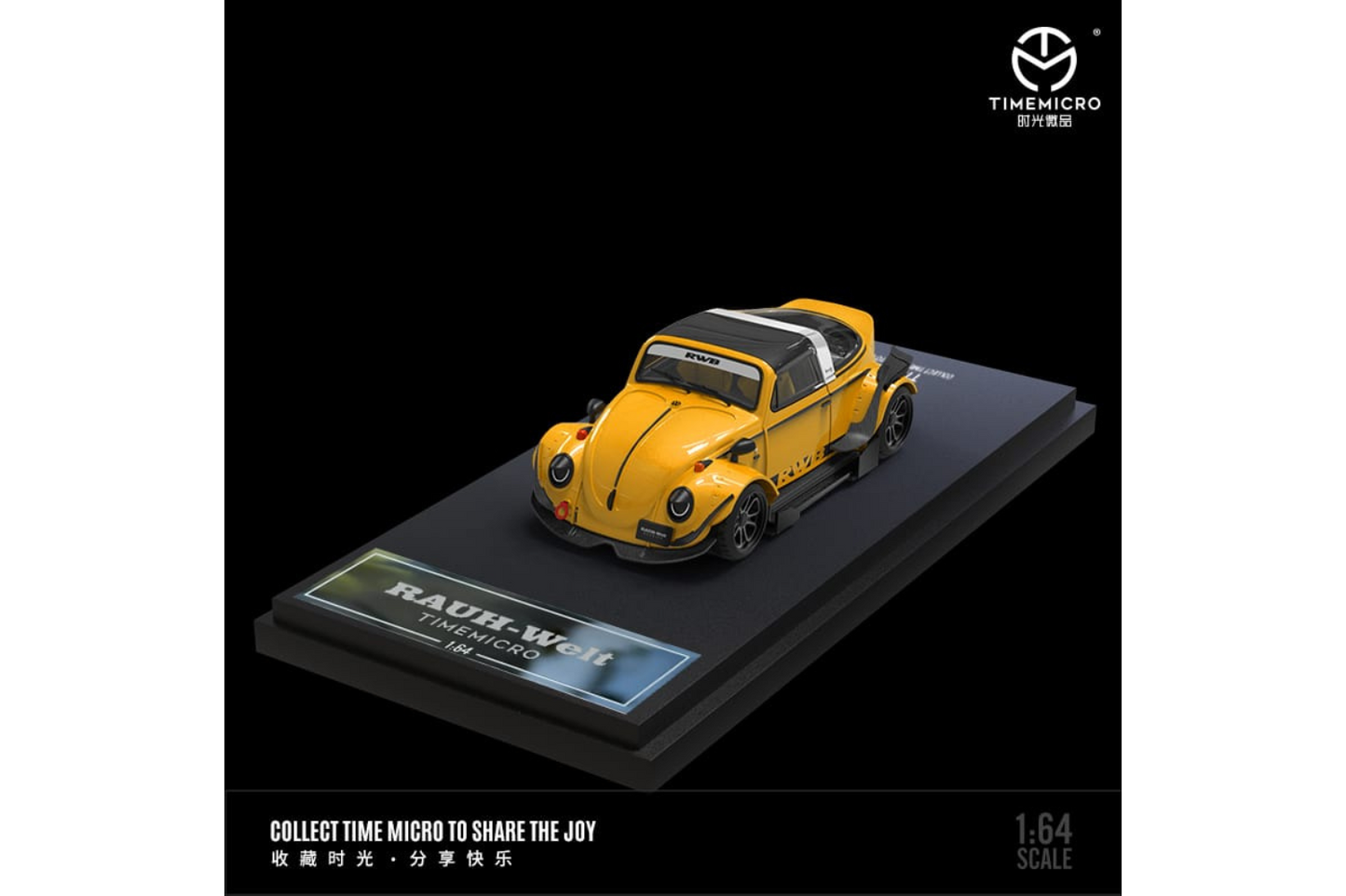 Time Micro 1/64 RWB Volkswagen Beetle in Yellow