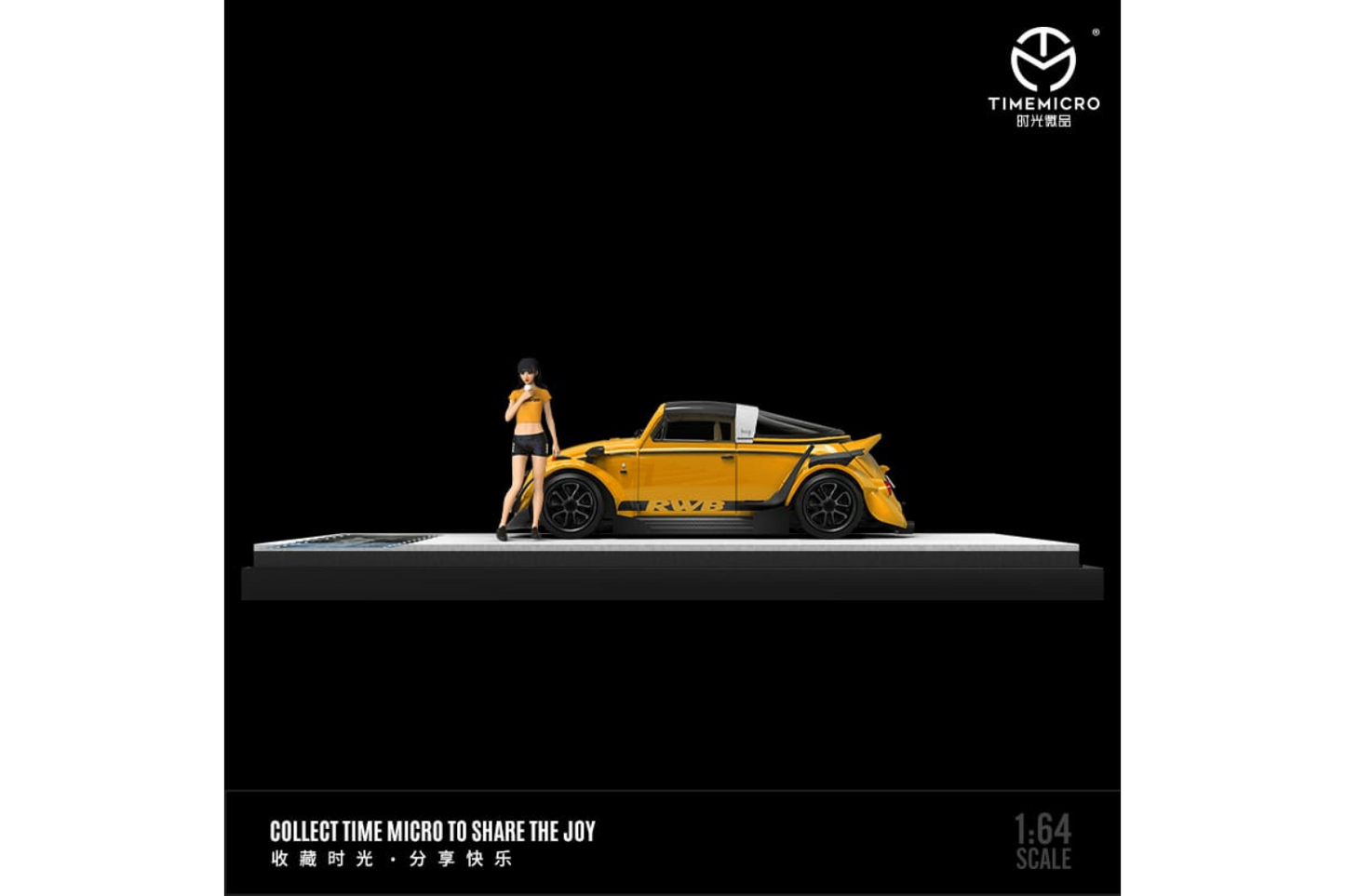 Time Micro 1/64 RWB Volkswagen Beetle in Yellow