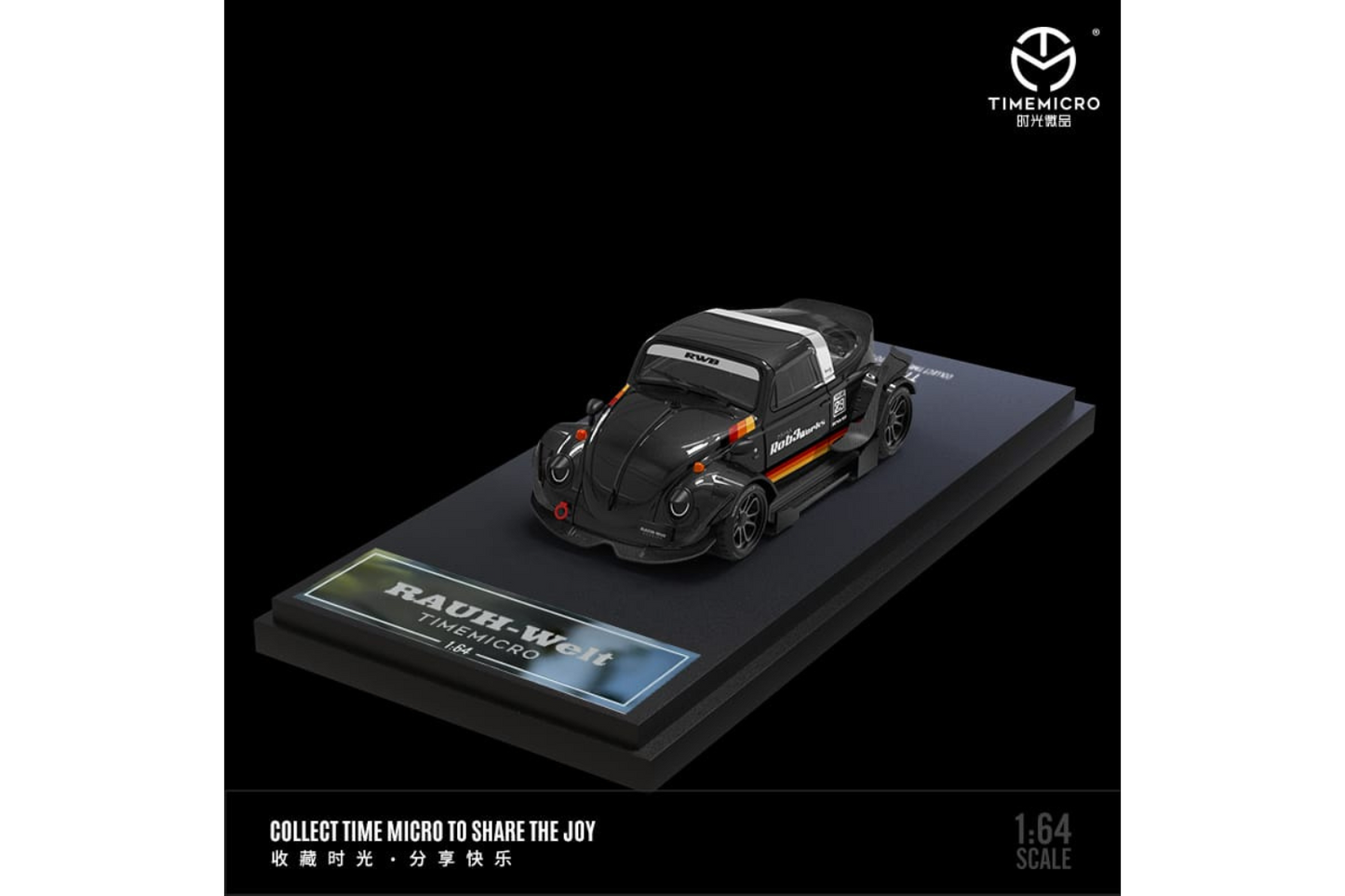 Time Micro 1/64 RWB Volkswagen Beetle in Black