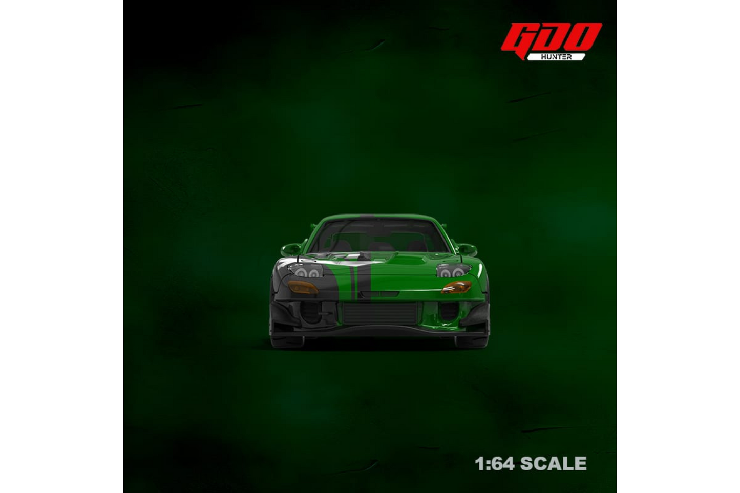 Time Micro x GDO 1/64 Mazda RX-7 (FD3S) Need For Speed Carbon Kenji Bushido Green Livery