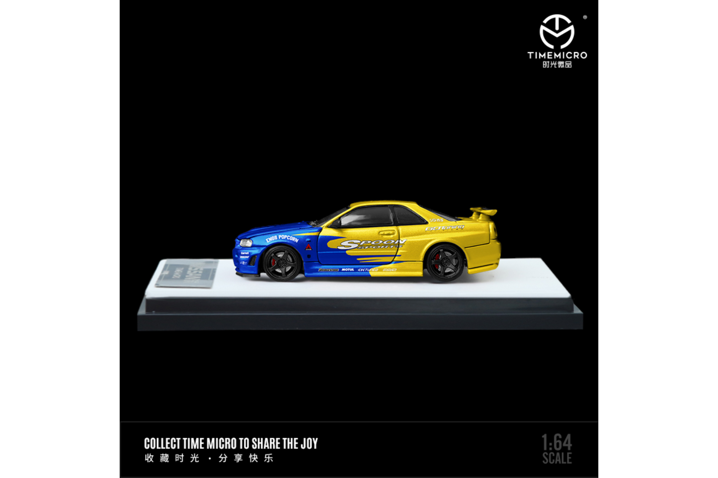 Time Micro 1/64 Nissan Skyline GT-R (R34) Spoon Livery