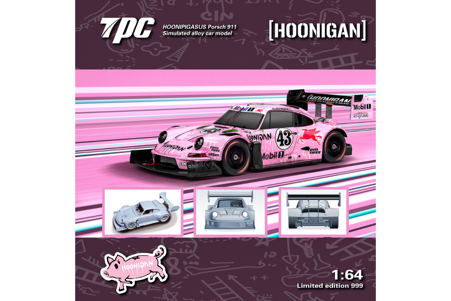 TPC 1/64 Ken Block's Hoonipigasus Porsche 911 SVRSR Pikes Peak 1400HP