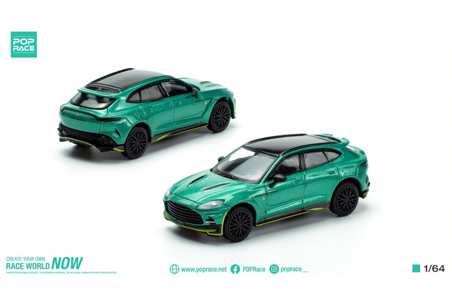 Pop Race 1/64 Aston Martin DBX in Racing Green
