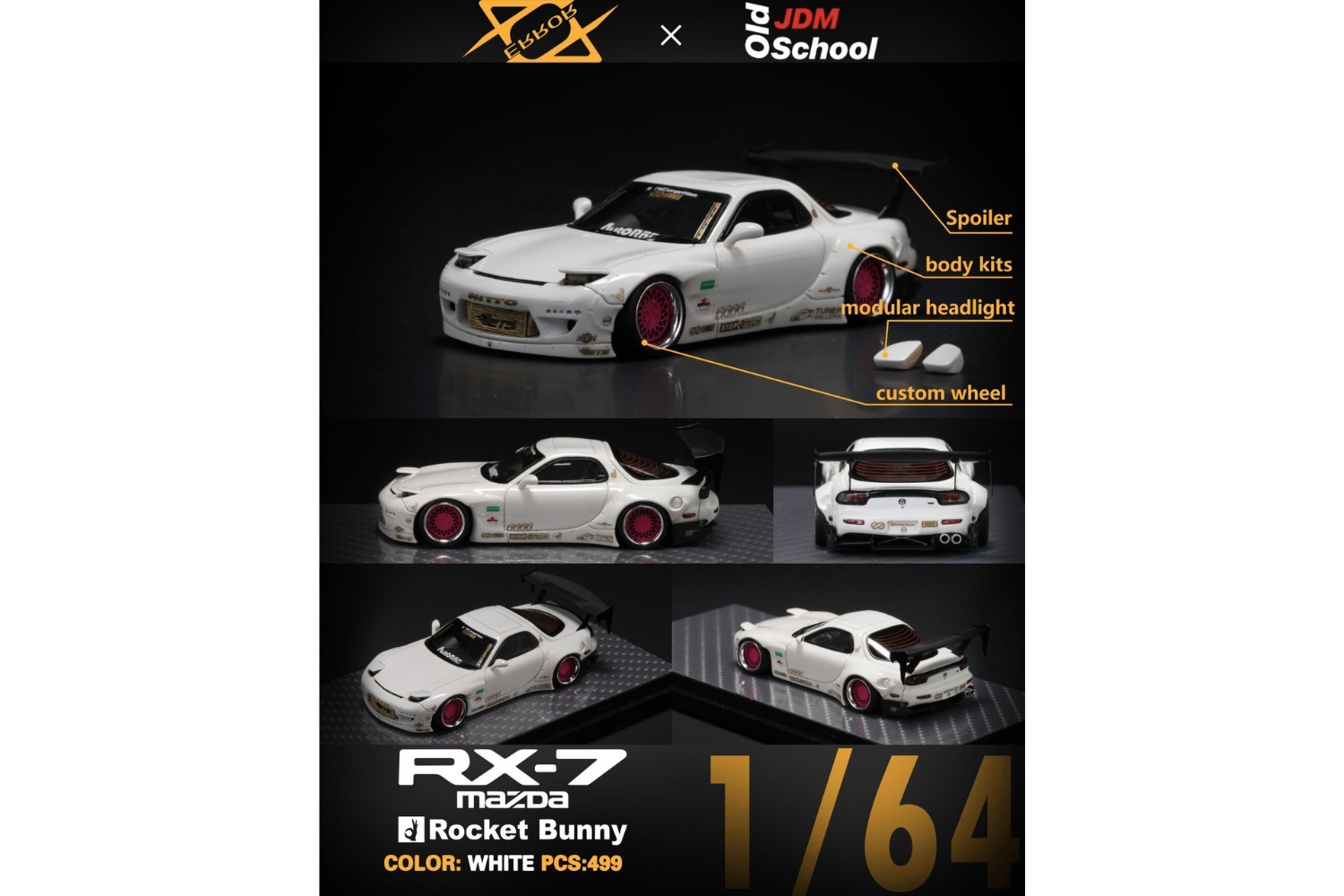 Error 404 x Old School JDM 1/64 Mazda RX-7 (FD3S) Rocket Bunny in Error 404 x Old School JDM 1/64 Mazda RX-7 (FD3S) Rocket Bunny in