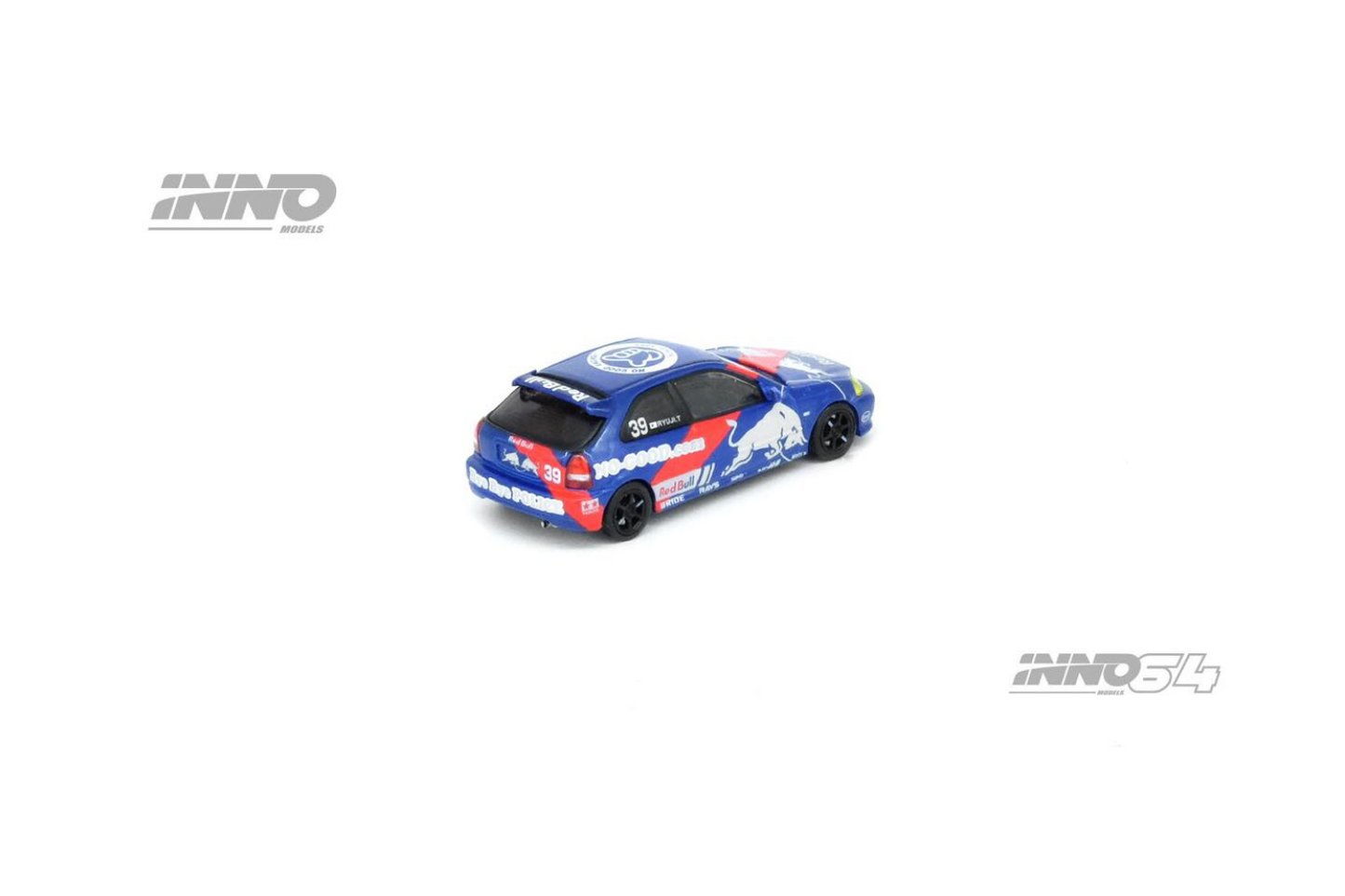 Inno64 Honda Civic Type R EK9 "No Good Racing" Red Bull Livery