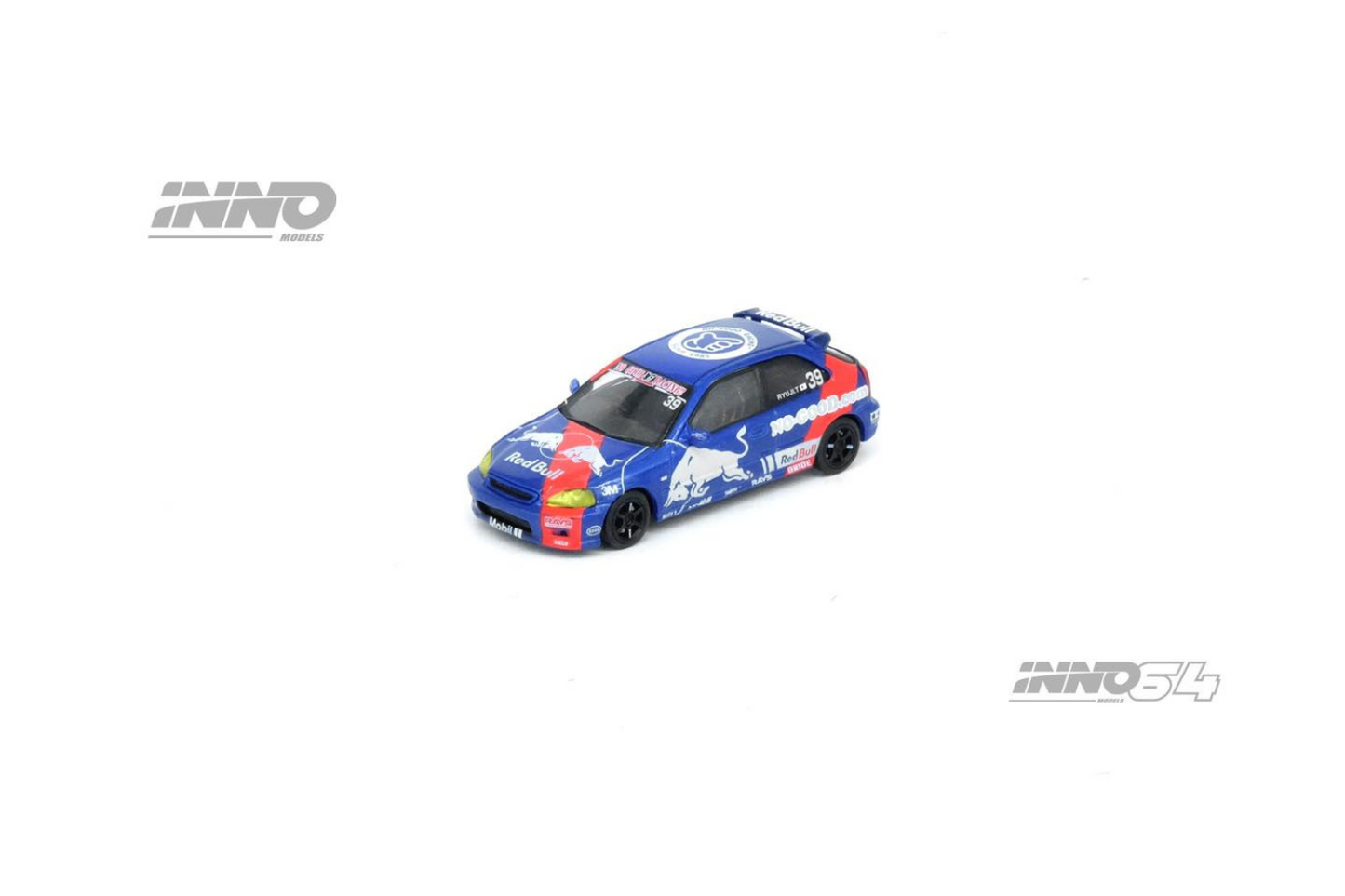 Inno64 Honda Civic Type R EK9 "No Good Racing" Red Bull Livery