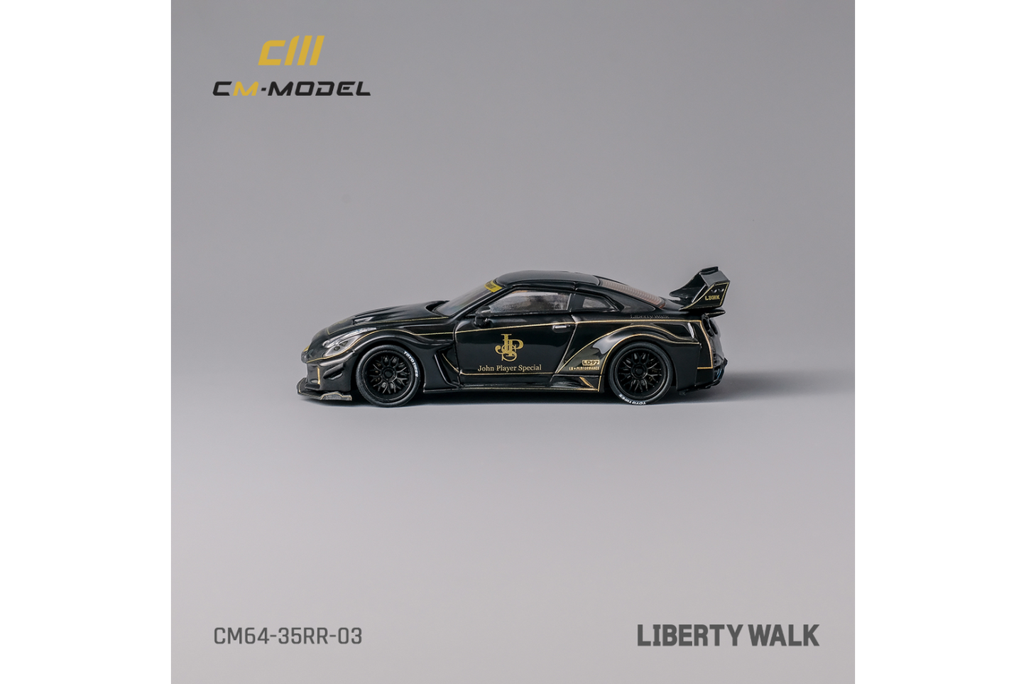 CM Model 1/64 Nissan 35GTRR LBWK Super Silhouette in Black JPS Livery