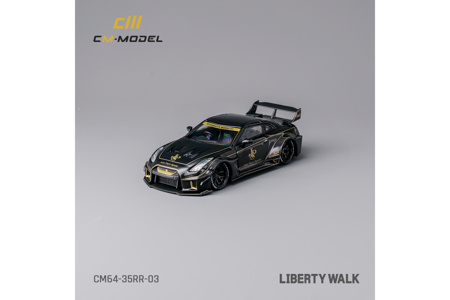 CM Model 1/64 Nissan 35GTRR LBWK Super Silhouette in Black JPS Livery