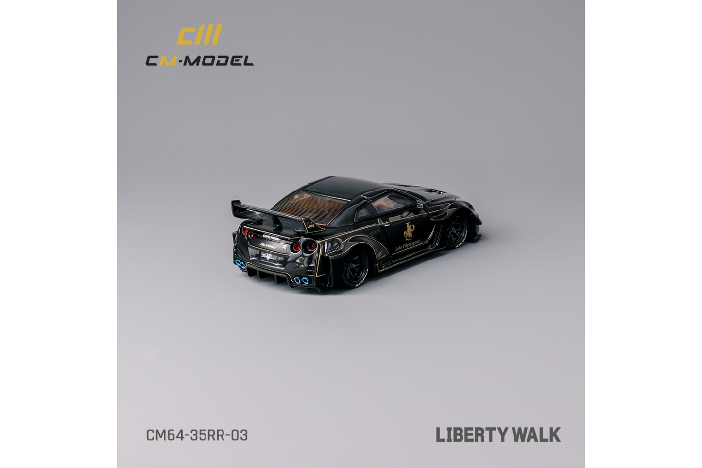 CM Model 1/64 Nissan 35GTRR LBWK Super Silhouette in Black JPS Livery