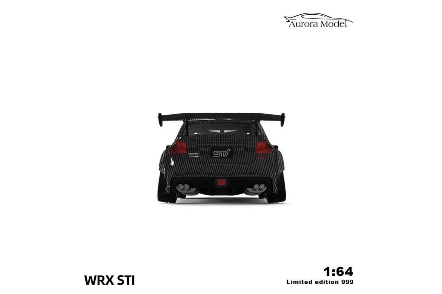 Aurora Model 1/64 Subaru WRX STI in Full Carbon