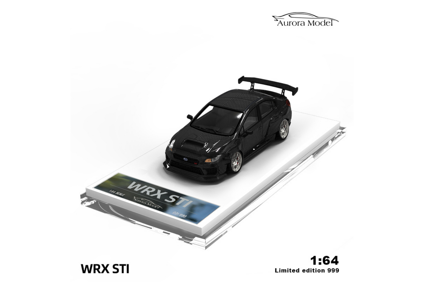 Aurora Model 1/64 Subaru WRX STI in Full Carbon