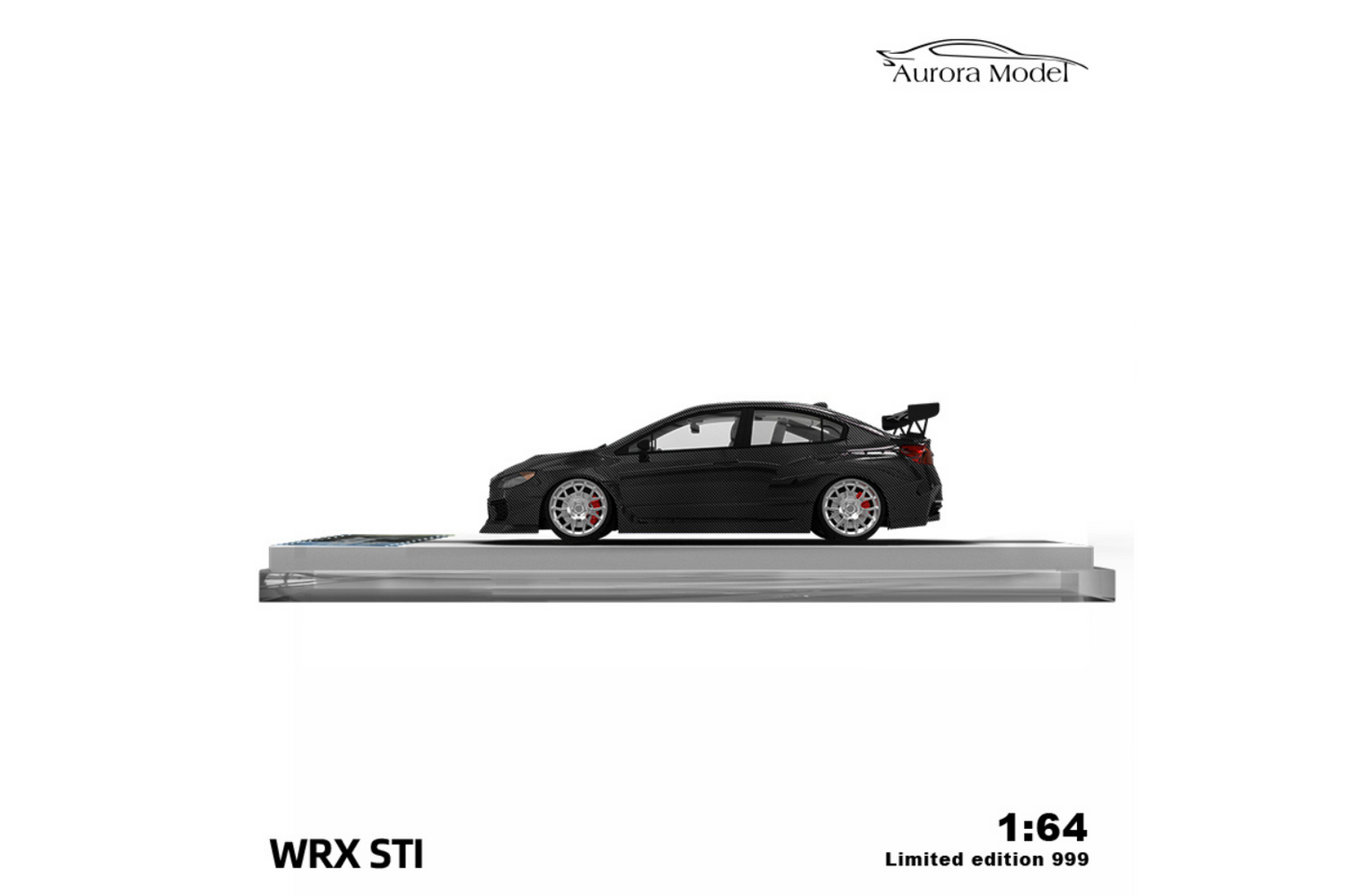 Aurora Model 1/64 Subaru WRX STI in Full Carbon