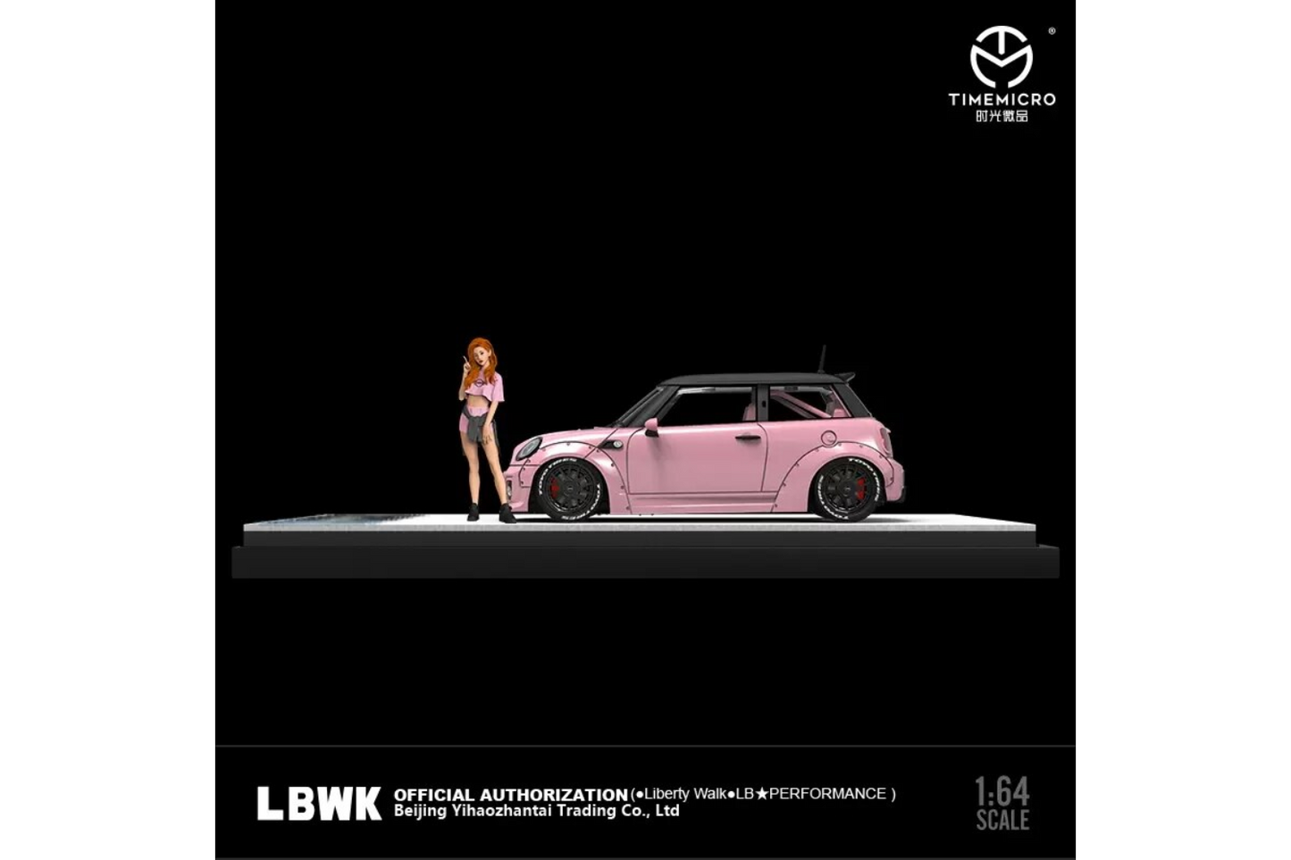 Time Micro 1/64 Mini Cooper in Pink
