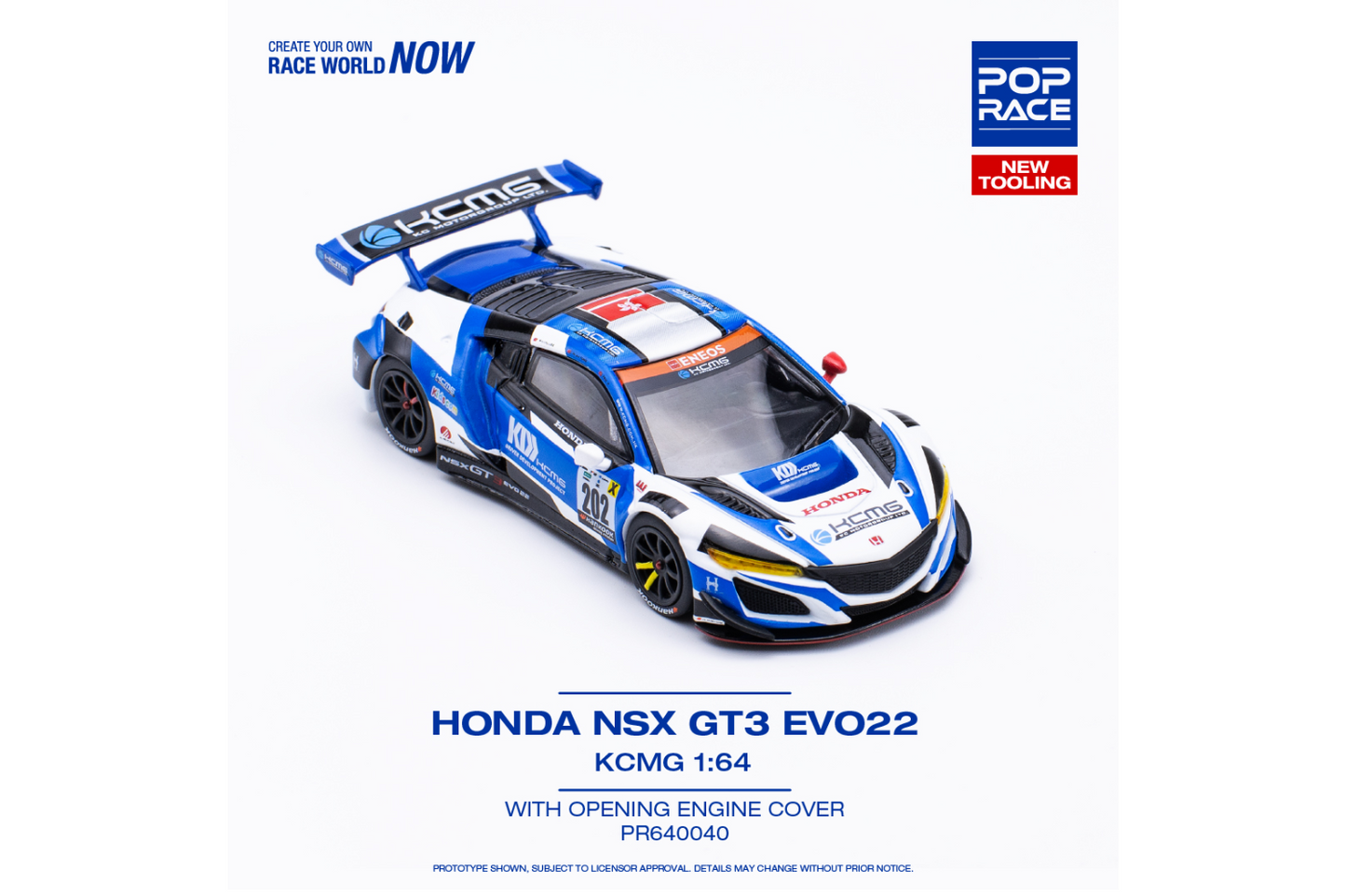Pop Race 1/64 Honda NSX GT3 EVO22 Race Car