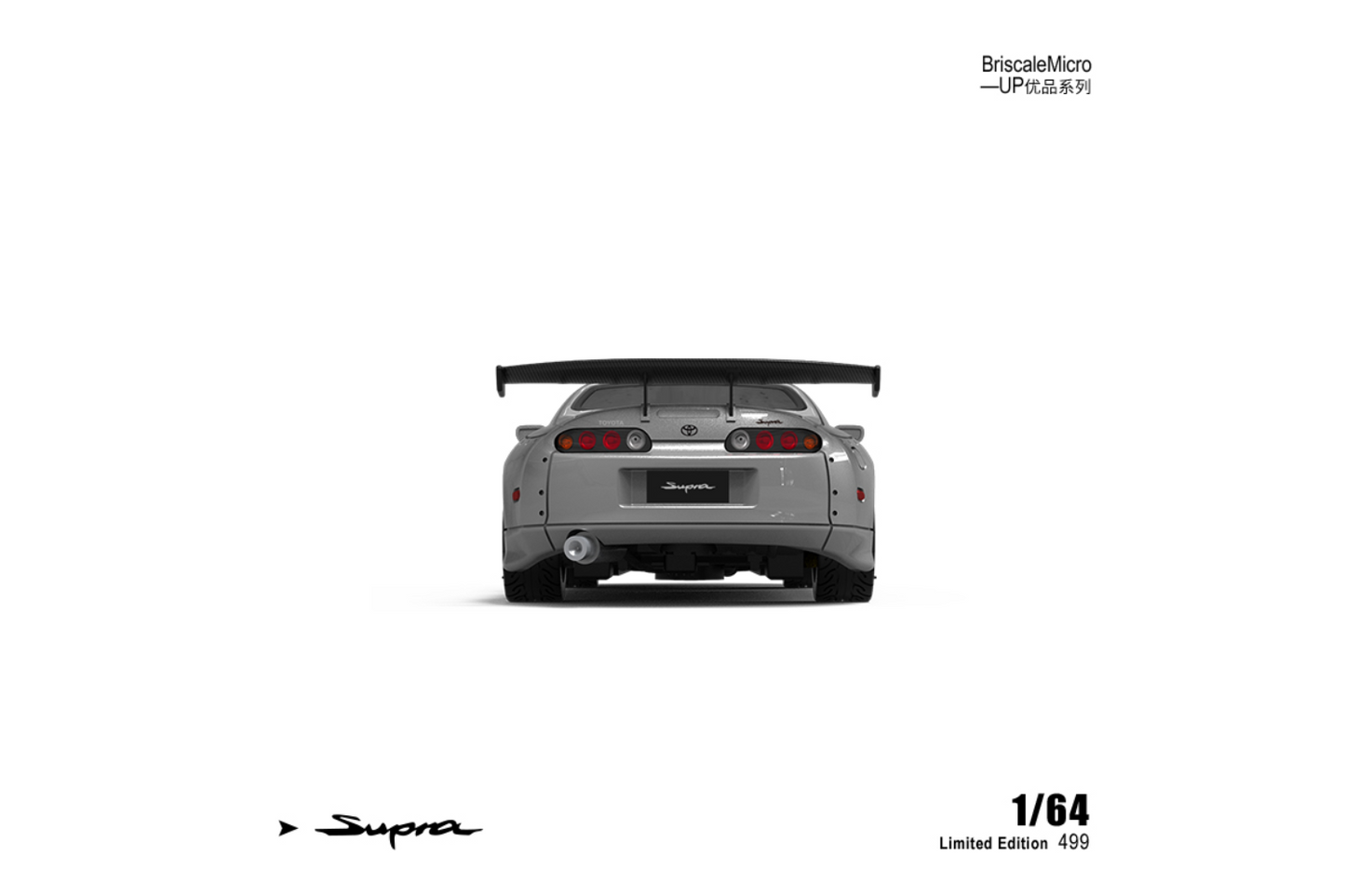 BriscaleMicro 1/64 Toyota Supra (A80) Widebody in Silver