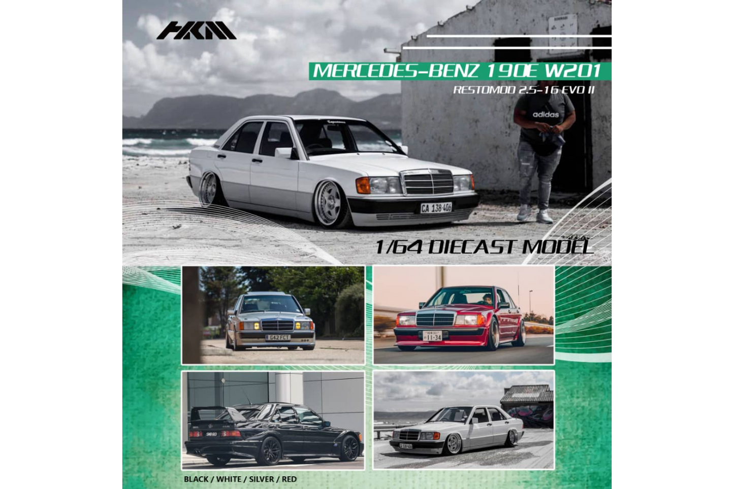 HKM 1/64 Mercedes-Benz 190E (W201) Restomod 2.5-16 EVO II