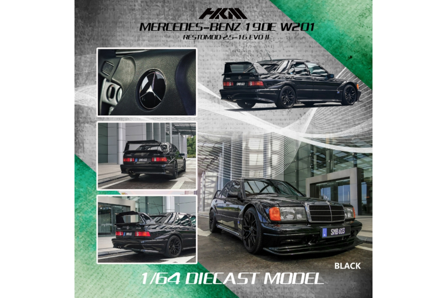 HKM 1/64 Mercedes-Benz 190E (W201) Restomod 2.5-16 EVO II