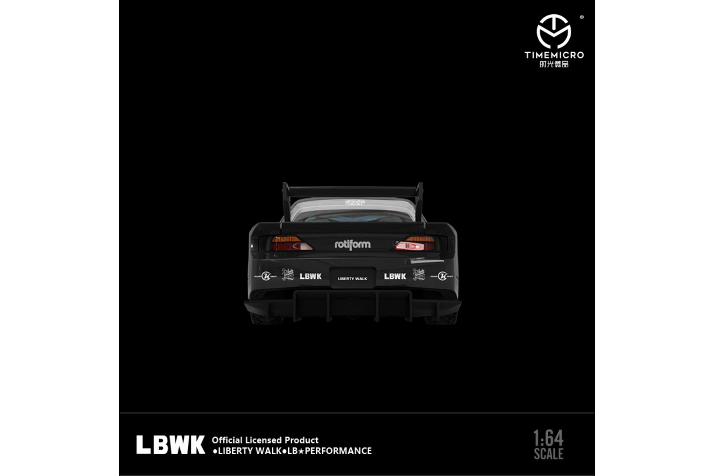 Time Micro 1/64 LB-Super Silhouette Nissan Silvia S15 in Black