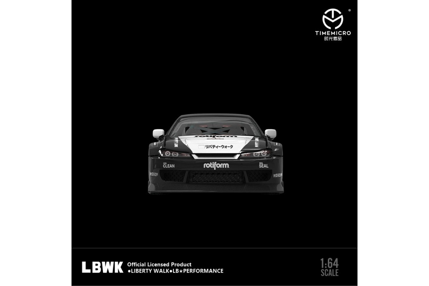Time Micro 1/64 LB-Super Silhouette Nissan Silvia S15 in Black