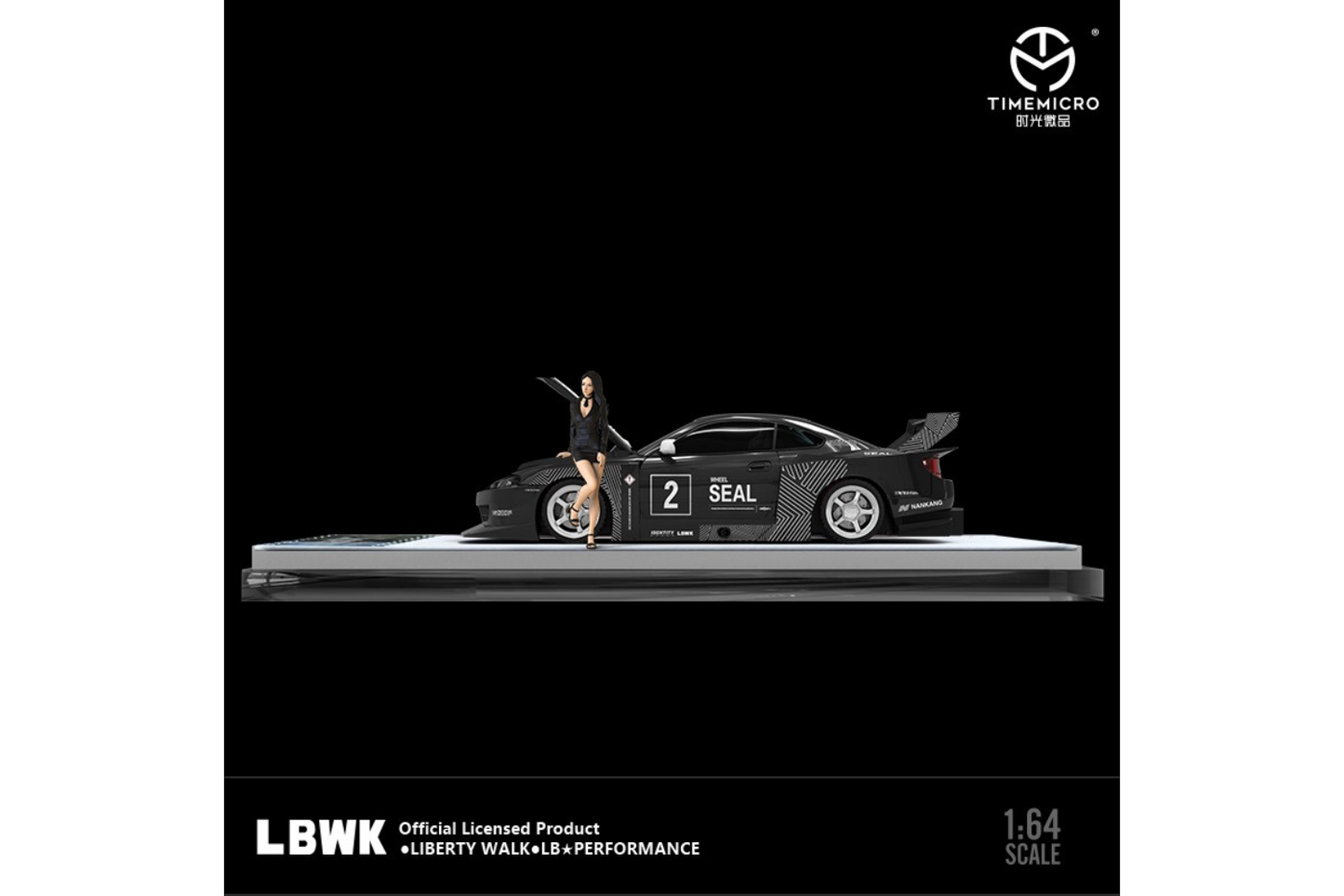Time Micro 1/64 LB-Super Silhouette Nissan Silvia S15 in Black
