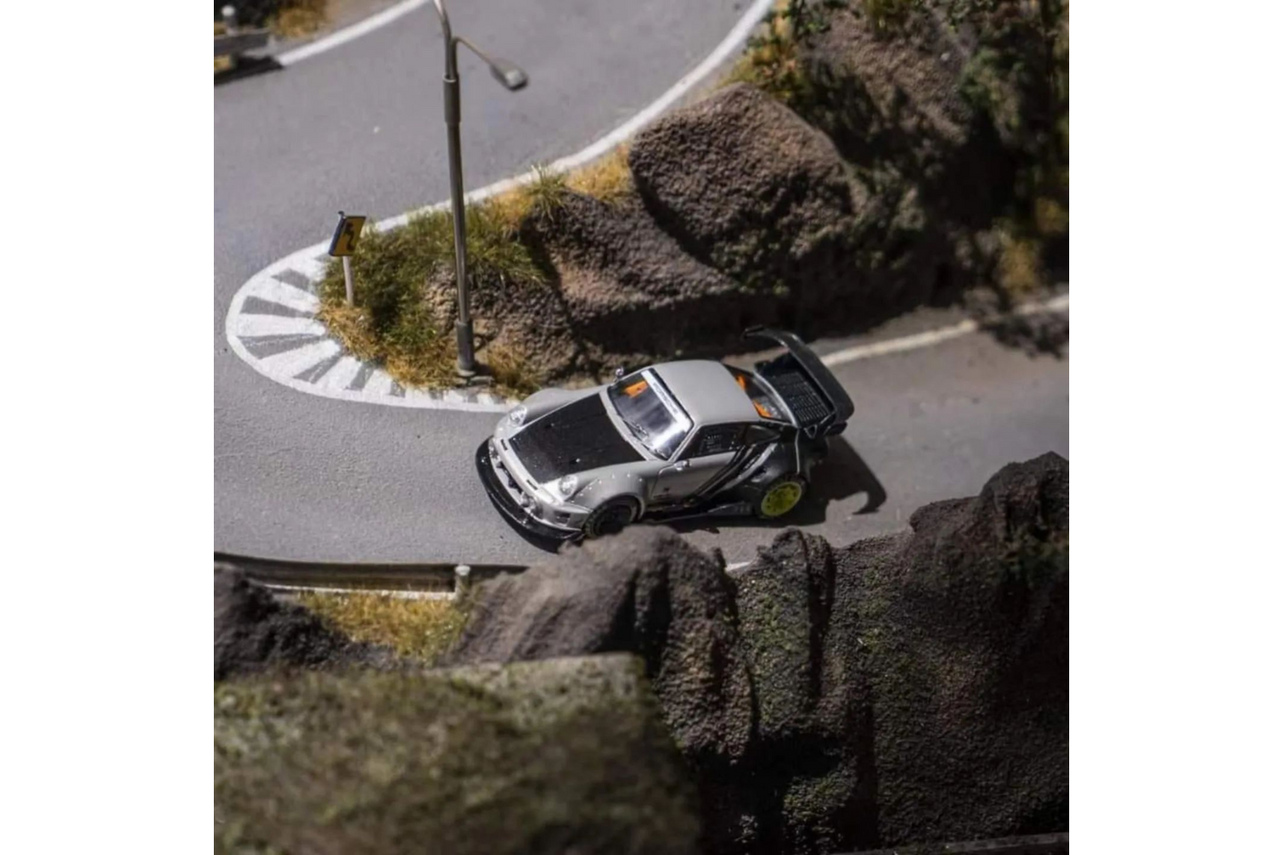 DCM 1/64 Porsche 911 RWB964 in Matte Gray and Carbon