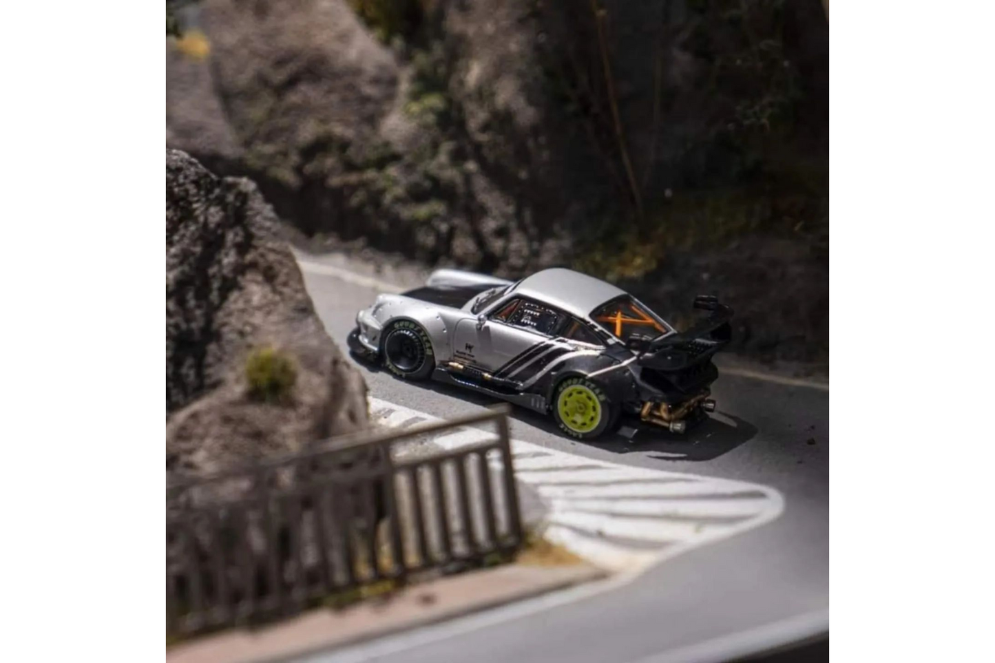 DCM 1/64 Porsche 911 RWB964 in Matte Gray and Carbon
