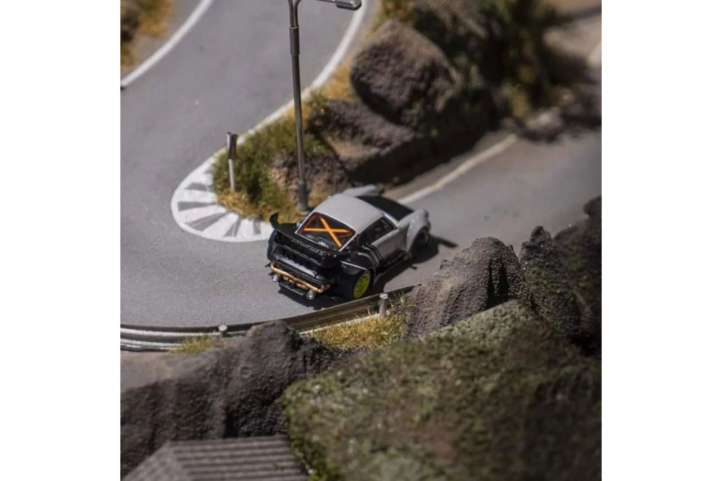 DCM 1/64 Porsche 911 RWB964 in Matte Gray and Carbon