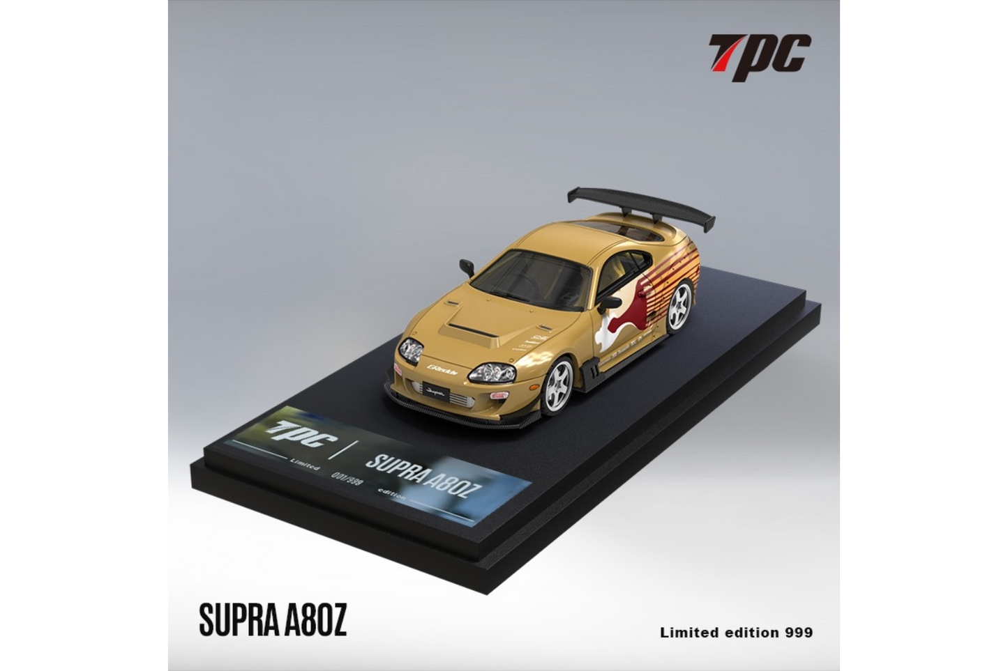 TPC 1/64 Toyota Supra (A80) Widebody in Gold "2 Fast 2 Furious Tribute"