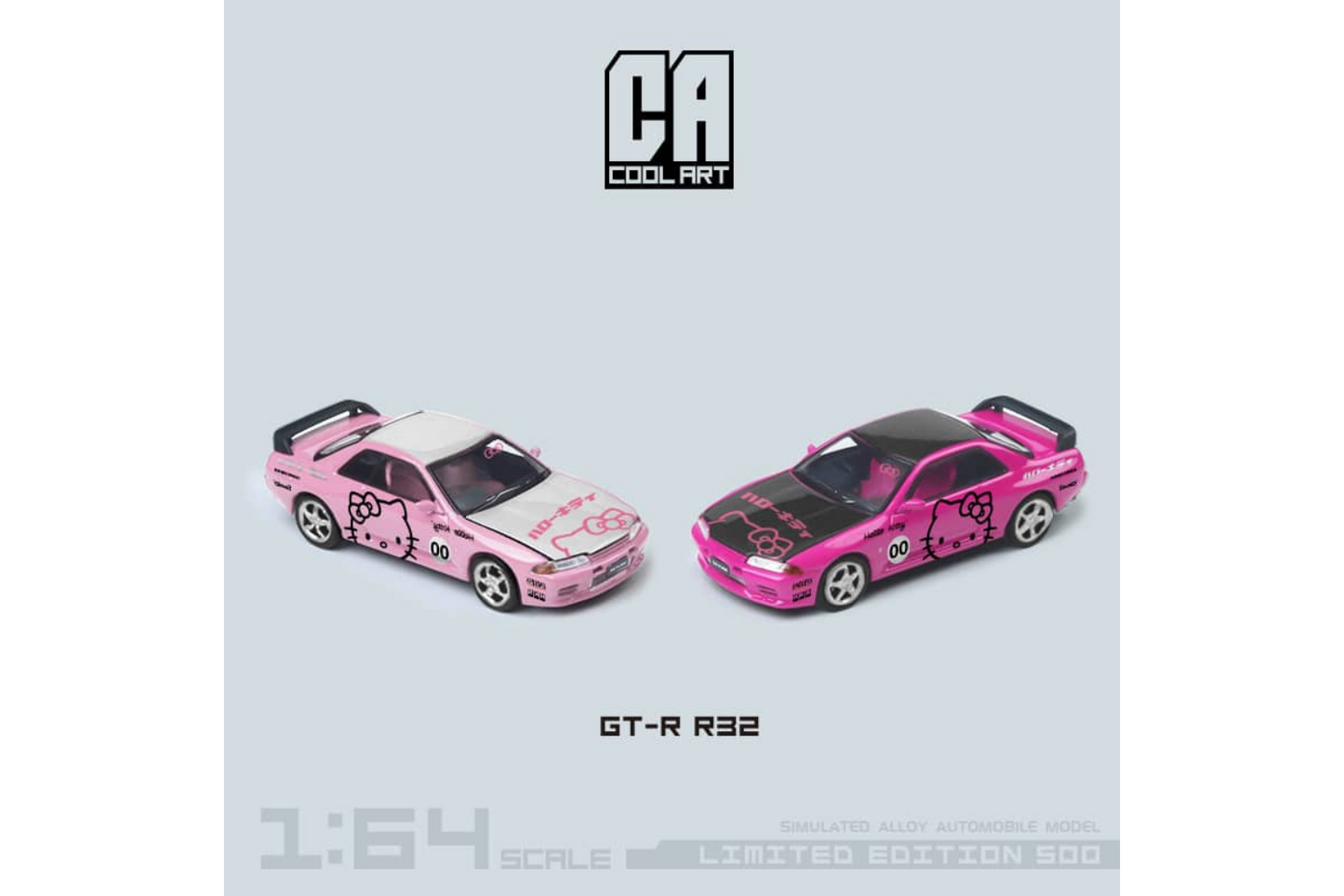 Cool Art 1/64 Nissan Skyline GT-R (R32) in Pink Hello Kitty Livery