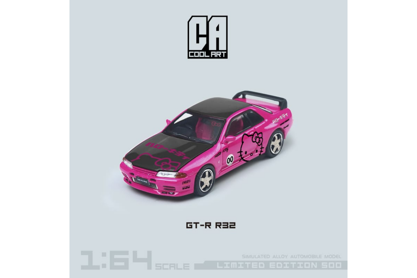Cool Art 1/64 Nissan Skyline GT-R (R32) in Pink Hello Kitty Livery
