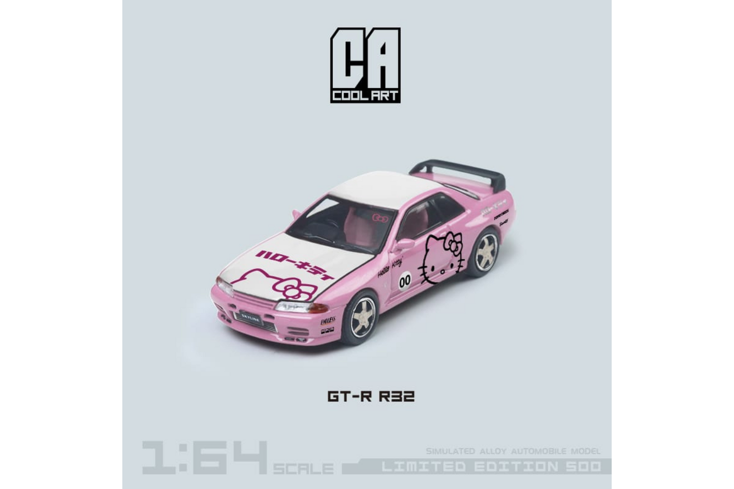Cool Art 1/64 Nissan Skyline GT-R (R32) in Pink Hello Kitty Livery