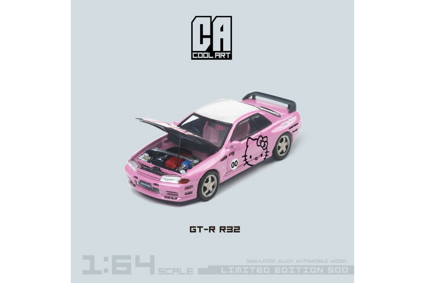 Cool Art 1/64 Nissan Skyline GT-R (R32) in Pink Hello Kitty Livery