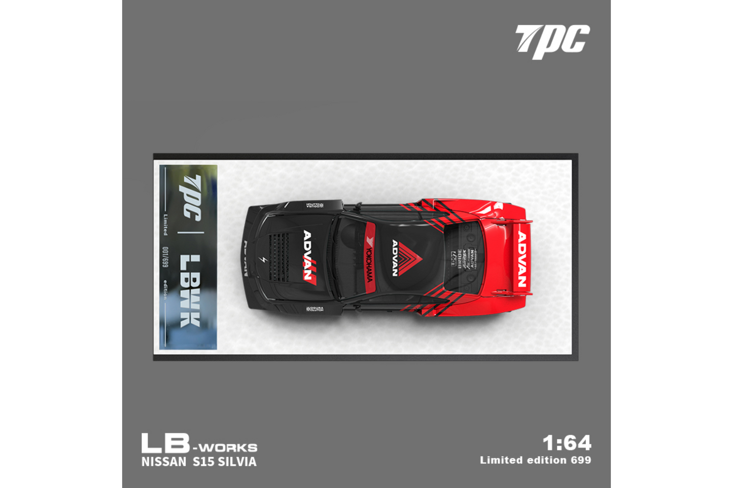 TPC 1/64 LB-Super Silhouette Nissan Silvia S15 in Advan Livery