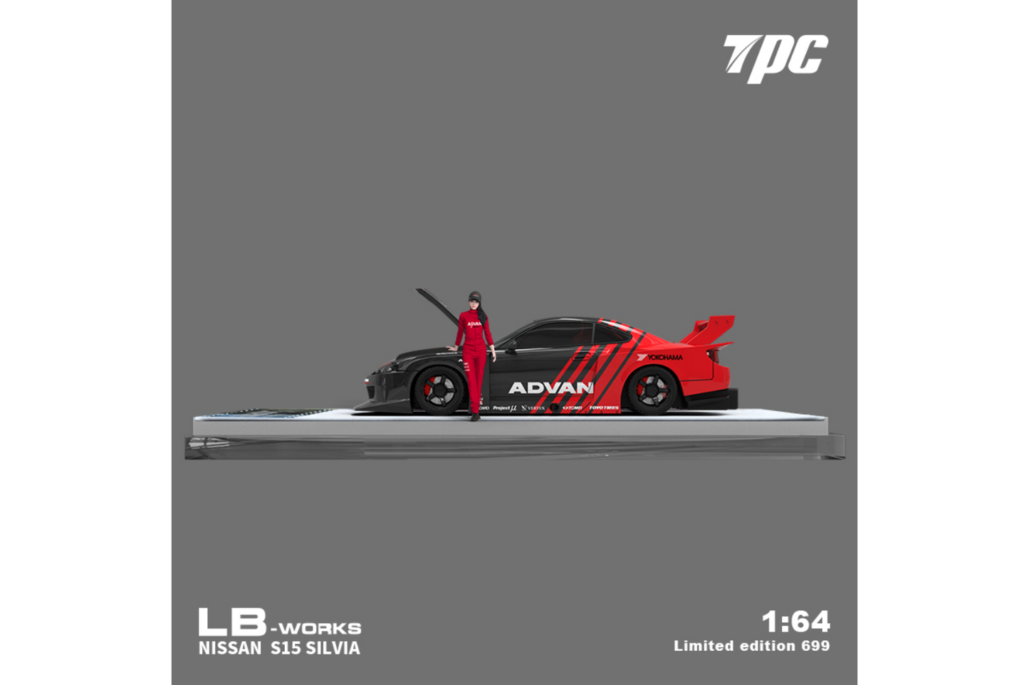 TPC 1/64 LB-Super Silhouette Nissan Silvia S15 in Advan Livery