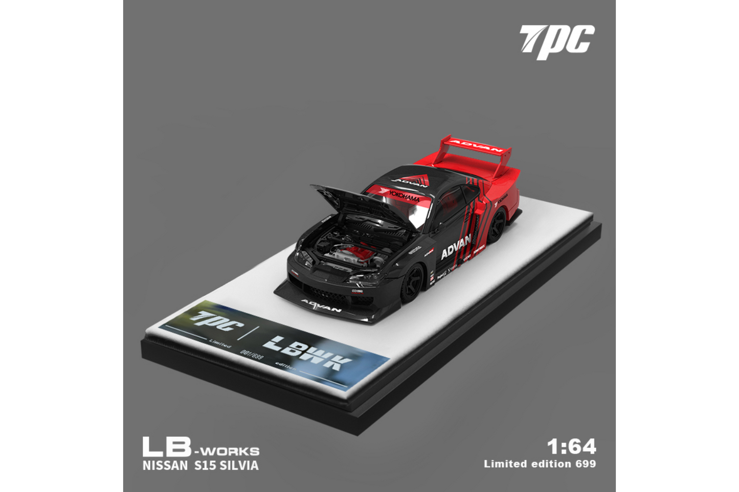 TPC 1/64 LB-Super Silhouette Nissan Silvia S15 in Advan Livery