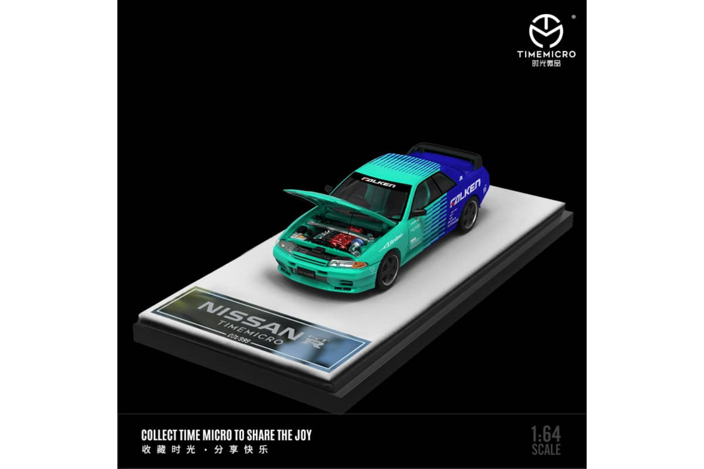 Time Micro 1/64 Nissan Skyline GT-R (R32) In Falken Livery
