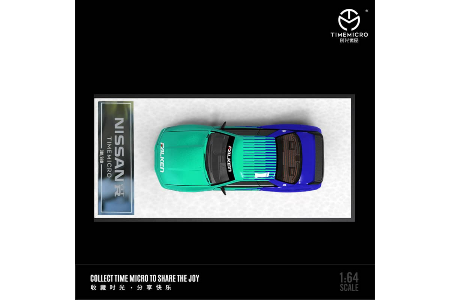 Time Micro 1/64 Nissan Skyline GT-R (R32) In Falken Livery