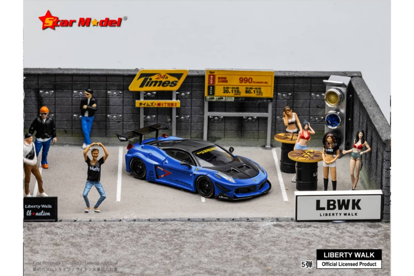 Star Model 1/64 Ferrari 458 GT LB-Silhouette in Royal Blue