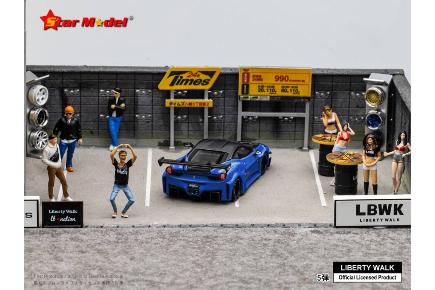 Star Model 1/64 Ferrari 458 GT LB-Silhouette in Royal Blue