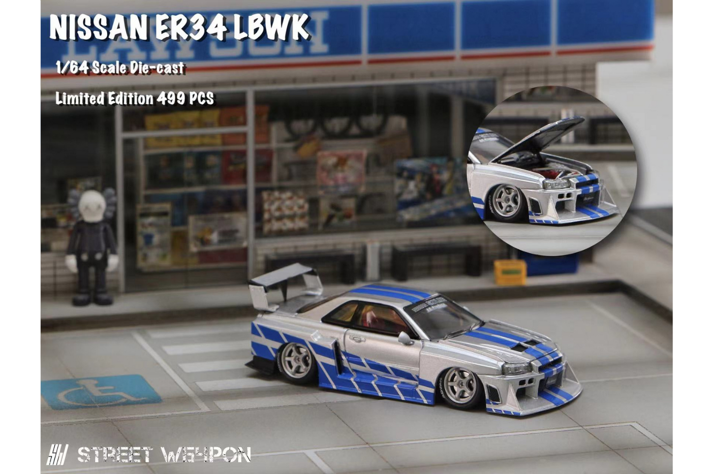 Street Weapon 1/64 Liberty Walk Nissan Skyline ER34 Super Silhouette