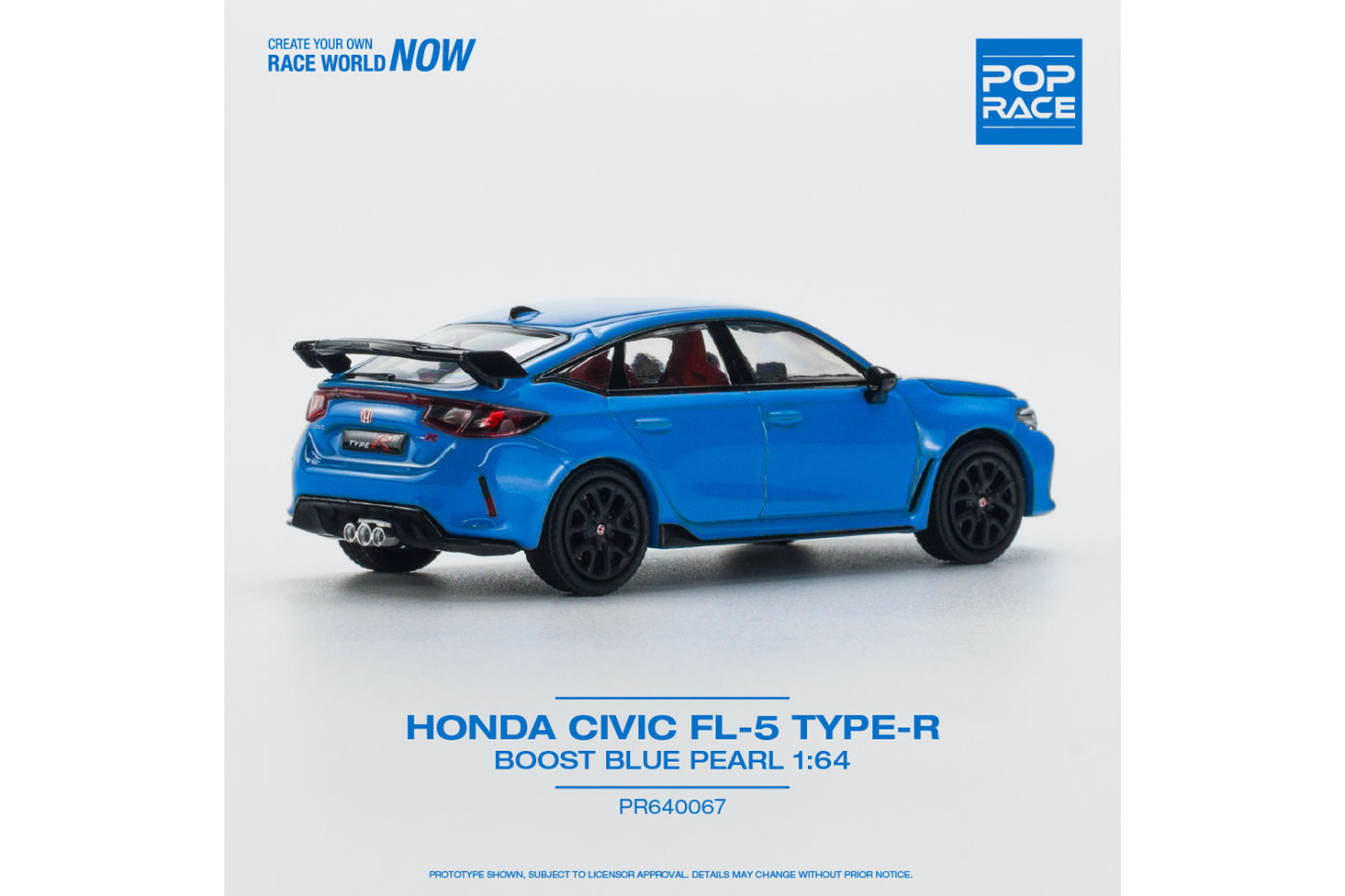 Pop Race 1/64 Honda Civic Type-R (FL5) in Boost Blue Pearl