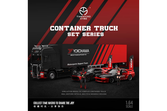 Time Micro 1/64 Advan Nissan GT-R (R32) - Nissan GT-R50 - Scania Container Truck Set